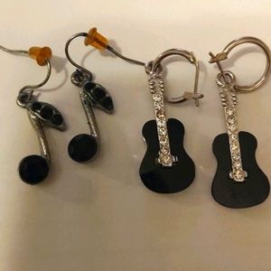 Guitar Music Note Earrings